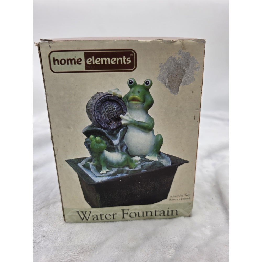 Vtg Nos Falling Water Frogs Fountain Water Feature Ceramic Small Tabletop